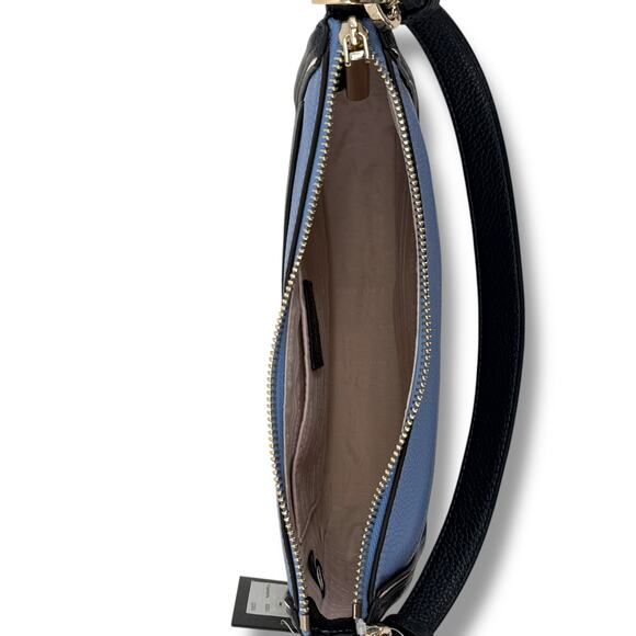 Kate Spade Hudson Blue Colorblocked Medium Leather Purse Handbag Small - Picture 4 of 7